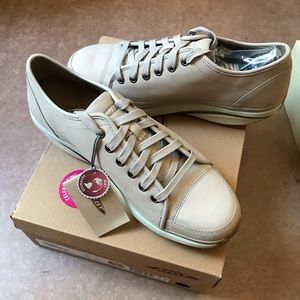 MBT leather tan tennis shoes